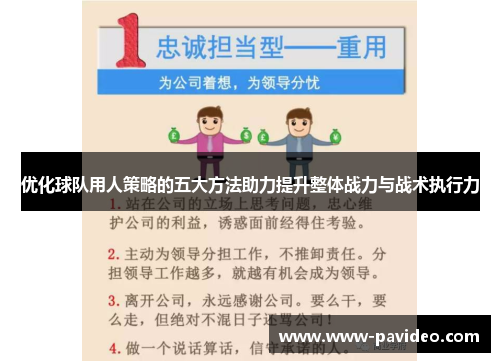 优化球队用人策略的五大方法助力提升整体战力与战术执行力