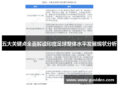 五大关键点全面解读印度足球整体水平发展现状分析